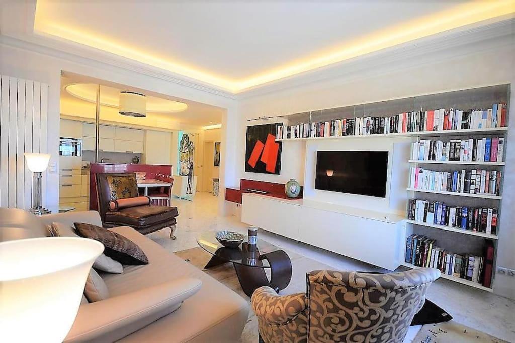 Palais Miramar Suite Art Modern - Derniere Etages Vue Mer - 75M De Confort - En Face Des Plages -Wifi - Clim كان المظهر الخارجي الصورة