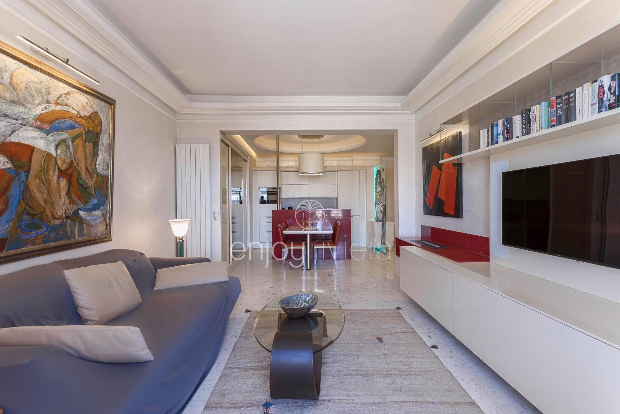 Palais Miramar Suite Art Modern - Derniere Etages Vue Mer - 75M De Confort - En Face Des Plages -Wifi - Clim كان المظهر الخارجي الصورة